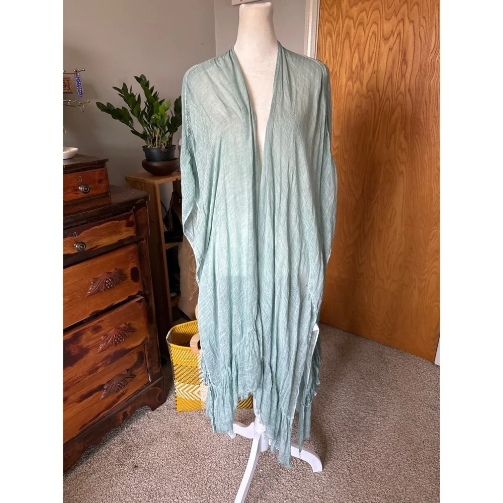 Free People Whisper Wash Ruffle Open Front
